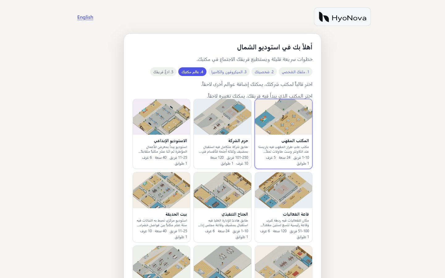 معرض قوالب المكاتب في خطوات الترحيب